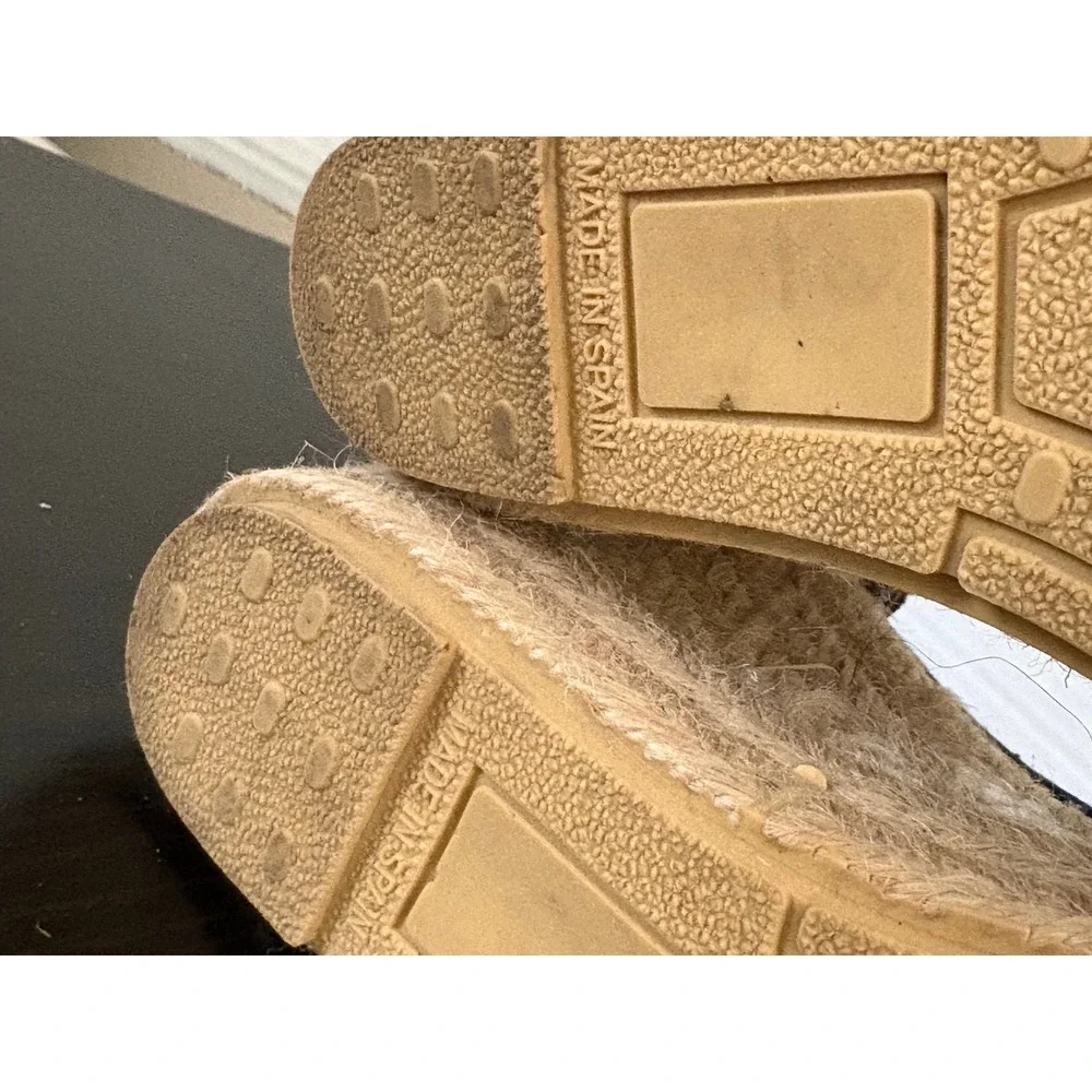 Verbenas Womens Espadrille Wedges Size 9 Blue Suede Platform Ankle Strap Spain - Picture 15 of 15